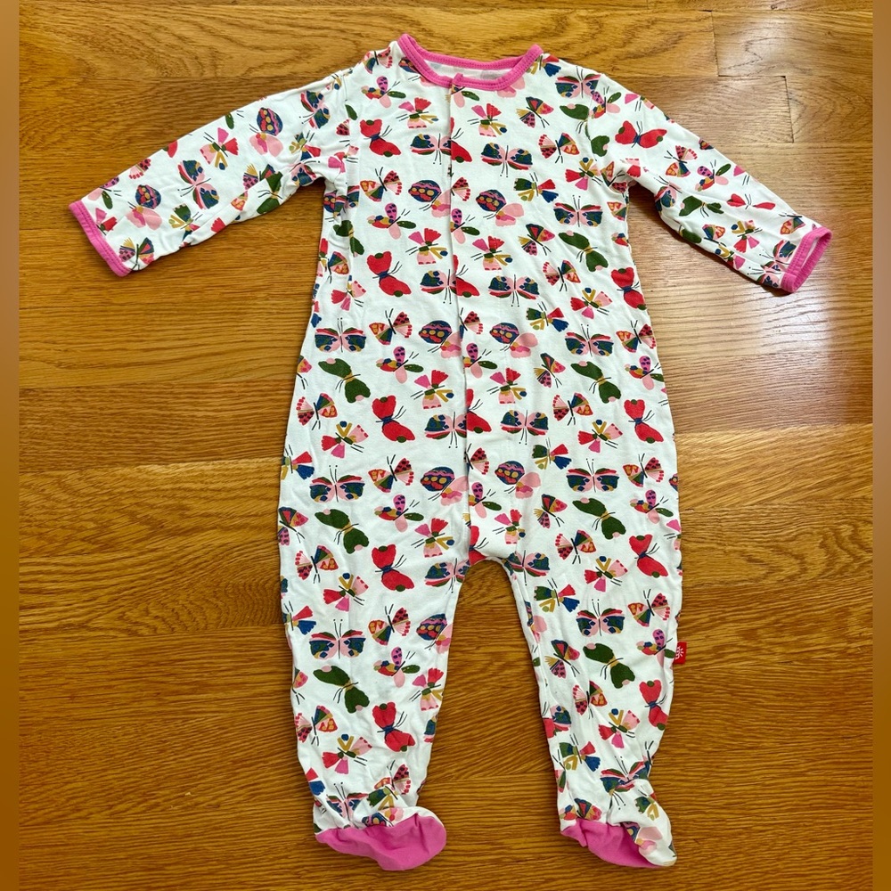 Magnetic Me baby girl footed pajamas